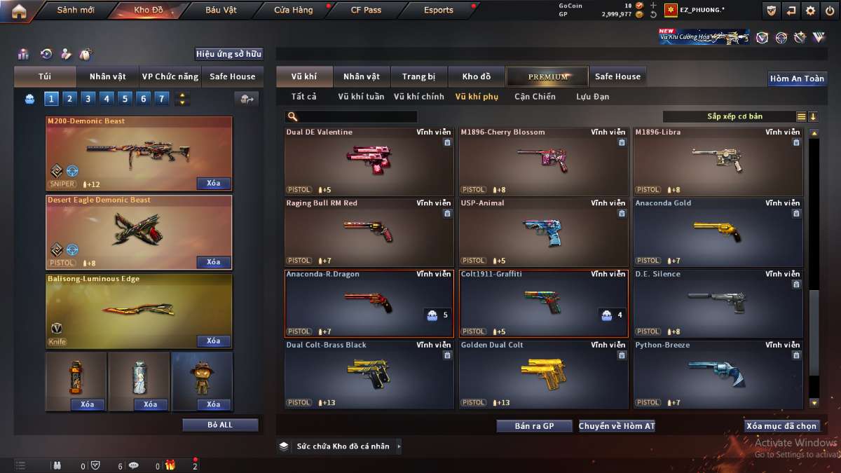 shop acc cf uy tin gia re